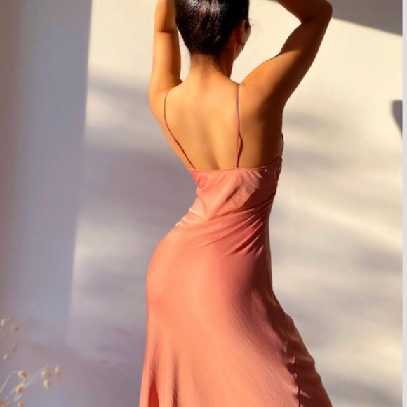 BLOGGER'S FAVE! Zara Buttoned Slip Dress Beige Pink Sz XS, L - Picture 11 of 17